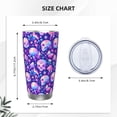 thumbnail image 4 of Cauagu colorful mushroom Skull rainbow Pattern 20oz Tumbler,Stainless Steel Vacuum Insulated Tumbler with Lid Insulated Coffee Mug Thermal Cup with Splash Proof Sliding Lid-Straw Two-piece Set, 4 of 8