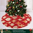 thumbnail image 3 of Yayeee Christmas Tree Skirt 47 inches for Xmas Tree Holiday Party Decoration, Orange Christmas Ornaments Pattern, 3 of 6