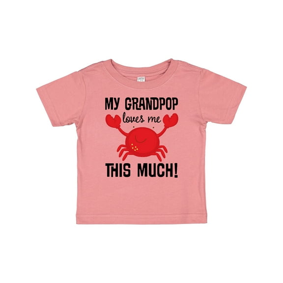 Inktastic My Grandpop Loves Me Crab Boys or Girls Baby T-Shirt