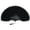 All Black, variant on Elegant Feathered Fan Folding Design Hand Fan Perfect for Flapper Costumes Dances Performances and Themed Parties