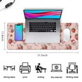 thumbnail image 5 of Long Mouse Pads for Desk,Pink Cow Strawberry Pattern Desk Mats on Top Of Desks, Desk Mouse Pad Extra Large with 3mm Non-Slip Base and Stitched Edge for Gaming,Office,Work,Home 31.5"x11.8", 5 of 6