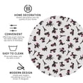 thumbnail image 3 of Honeii Poodle Dog print Leather Coaster Set of 4, ideal for safeguarding your furniture from drinks spills and effortless cleanup-Round Shape, 3 of 6