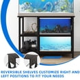 thumbnail image 4 of Dextrus 40-50 Gallon Fish Tank Stand with Power Outlets, 3-Tier Heavy Duty Metal Aquarium Stand Adjustable Storage Shelf,700LBS Capacity, Black, 4 of 8