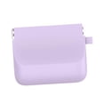thumbnail image 1 of Bolsa de maquillaje pequeña, bolsa de cosméticos de bolsillo, bolsa reutilizable con cierre automático para auriculares, tarjeta de crédito, gafas de Púrpura S, 1 of 8