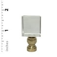 thumbnail image 4 of Royal Designs, Inc. Cube K9 Crystal Finial for Lamp Shade, F-5041C-1, Polished Brass, Single, 4 of 5