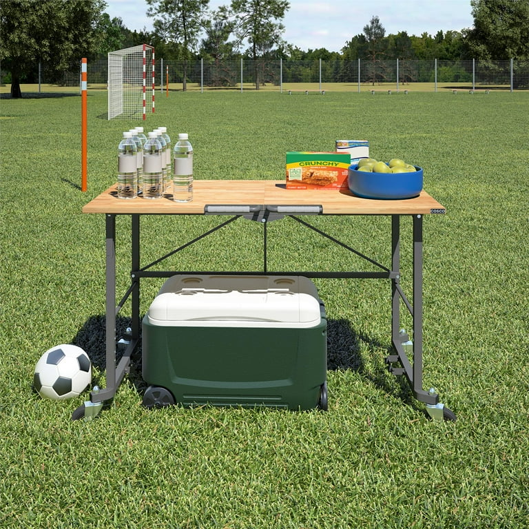 COSCO Smartfold Portable Folding Workbench, Hardwood Top