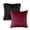 Black & Red, variant on Phantoscope Designer's Choice Decorative Throw Pillow Set, Fluffy Faux Fur & Pleated Velvet Bundle, for Sofa Couch Bedroom, 18" x 18", Dark Gray Fur and Light Gray Velvet, 2 Pack