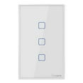 thumbnail image 1 of Interruptor inteligente,SONOFF T2US3C-TX Interruptor de luz de pared WiFi inteligente de 3 bandas 433 MHz Aplicación de con Meterk Interruptor inteligente, 1 of 7