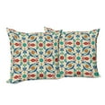 thumbnail image 6 of Ambesonne Colorful Throw Pillow Cover 2 Pack, Eastern Culture Ornaments, 20", Multicolor, 6 of 6