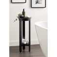thumbnail image 2 of Kate and Laurel Foxford Modern Tiered Round Drink Table, 12 x 12 x 30, Black, Transitional Two-Tier Circle Plant Stand for Use as Living Room Pedestal Table or Small Bedroom Nightstand, 2 of 9