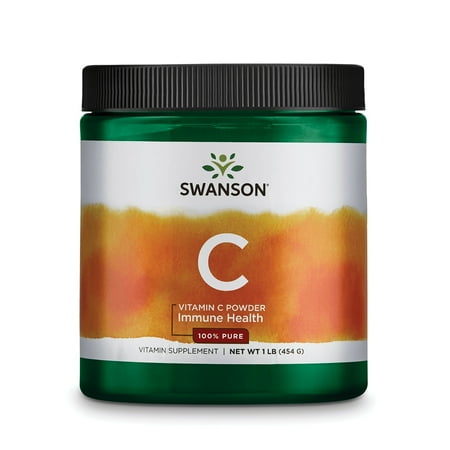 Swanson 100% Pure Vitamin C Powder, 1 lb (The Best Vitamin C Powder)