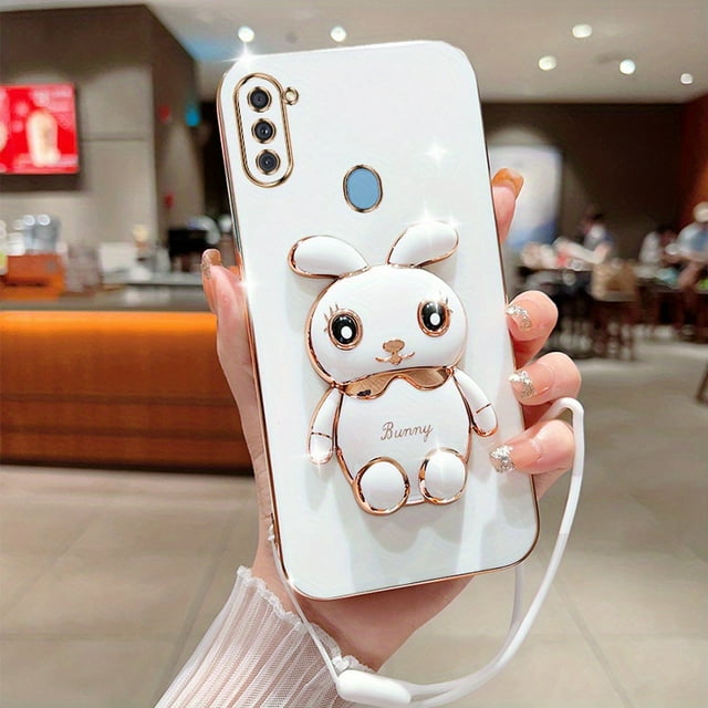 Cute Phone Case, You Will Receive Many Compliments. This Rabbit Foldable Stand Phone Case Is Suitable For Samsung Galaxy A14/A13/A12/A11/A10S/A10/A7(2018)/4G/5G, Suitable For Women And Girls, Christma