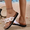thumbnail image 2 of Dakaela Women's Summer Flip Flops Arch Support Cork Footbed Flat Thong Sandals Comfortable Casual Summer Beach Slip on Slides Size 6-10, 2 of 9