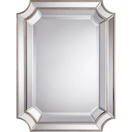 Wall Mirror John Richard Stella Scalloped Corners Double Tiered Beveled Jr 2442
