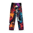 thumbnail image 3 of Vsdgher Rock Skull Singer Print Mens Pajama Pants Sleep & Lounge Pants, PJ Bottoms With elastic waistb and Pockets, 3 of 5