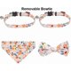 thumbnail image 4 of Cat Collar With Bow Tie Bandana, Kitten Collar With Removable Bowtie Bandana Cute Flower Pattern Cat Bowtie Bandana Collar For Cat Puppy-Pink, 4 of 4