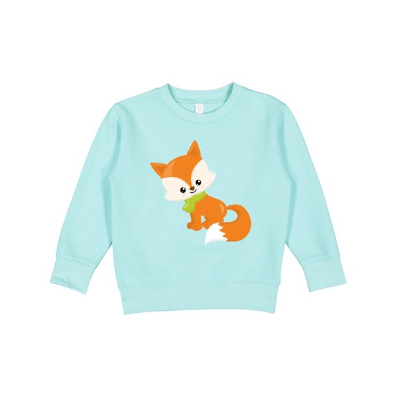 Inktastic Winter Fox, Cute Fox, Fox with Scarf, Orange Fox Toddler Sweatshirt
