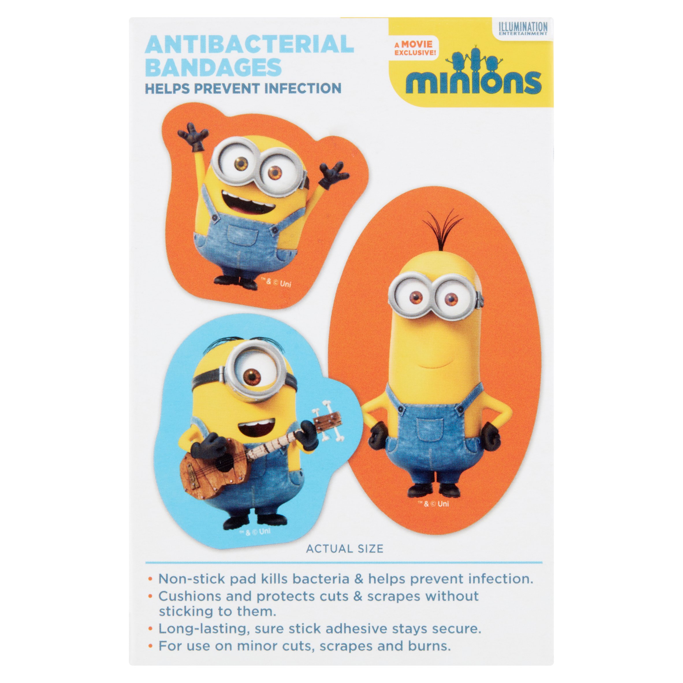 Minions Antibacterial Bandages Sterile Bandages, 20 count - image 3 of 4