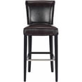 thumbnail image 2 of SAFAVIEH Seth Transitional Glam Bar Stool w/ Footrest, Brown, 2 of 4