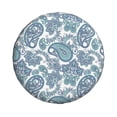 thumbnail image 3 of Rv Spare Tire Cover 14 inch - Green Blue Paisley Tire Covers for Trailers, Adjustable Camper Spare Tire Cover, 3 of 7