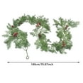 thumbnail image 3 of Christmas Garland with Red Berries & Pine Cones - 6FT Realistic Pine Greenery for Mantle, Door, Indoor Outdoor Xmas Decor, Winter Holiday Wedding Backdrop Decorations, 3 of 9