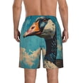 thumbnail image 3 of Kdxio Blue Watercolor Duck Pattern Mens Casual Shorts - Drawstring Summer Beach Sports Shorts for Men, 3 of 5