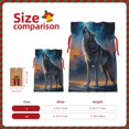 thumbnail image 3 of Naloa Lonely Night Sky Wolf Drawstring Christmas Bags, 3D Xmas Gift Bags, Christmas Wrapping Bags, Xmas Goodie Bags, Treat Pouch Bags, Party Favor Bags-Small, 3 of 9