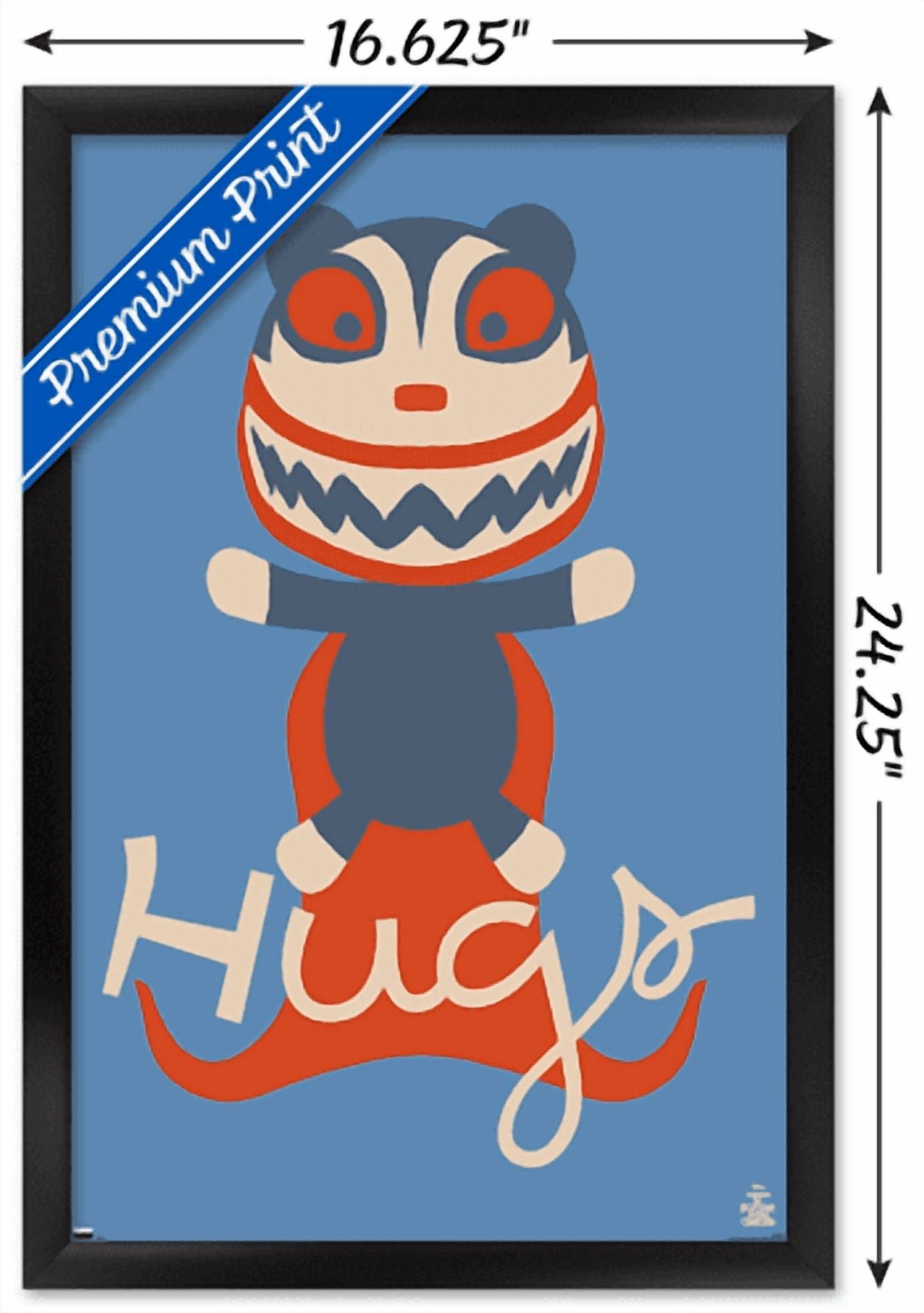 Disney Tim Burton's The Nightmare Before Christmas - Hugs Wall Poster, 14.725" x 22.375" Framed