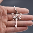 thumbnail image 2 of Personalized Custom Name Keychain Stainless Steel Butterfly Engraved Nameplate Keyring Christmas Birthday Gift Key Chain, 2 of 2