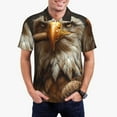 thumbnail image 2 of Salouo Funny Bald Eagle for Men's Short Sleeve Polo Shirts,Polo Shirts for Men Performance Short Sleeve Golf Shirt Athletic Casual Collared T-Shirt-4X-Large, 2 of 8