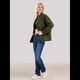 thumbnail image 5 of Chaquetas Acolchadas para Mujer, Informales, de Cuello Alto, Larga, Abrigos de Invierno Extragrandes con Cremallera Verde XL, 5 of 7