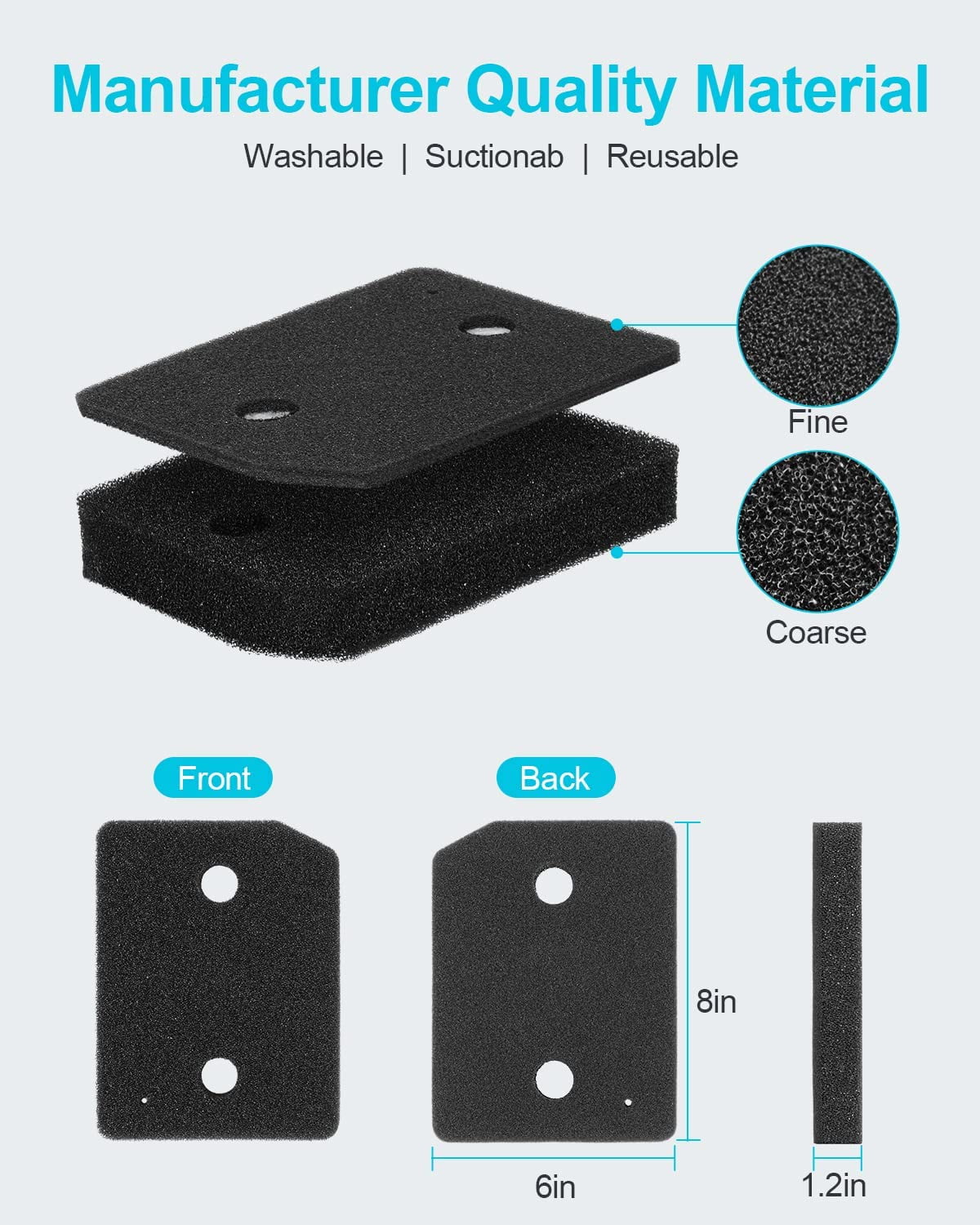 ABCISI 9164761 Foam Filter Replacement for All Miele T1 Heat Pump Tumble Dryers TMB540WP TKS850WP TKG840WP TKS650WP TKB150WP TKG450WP TCJ680WP TCE520WP Parts (2)