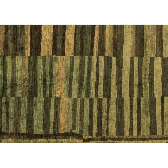 Ahgly Company Indoor Rectangle Abstract Brown Modern Area Rugs, 4' x 6'