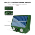 thumbnail image 2 of Repelente Ultrasónico de Animales con Energía Solar de 500 MAh. Repelente de Animales con Carga USB para Ahuyentar Ratones, Coyotes, Zorros y Ciervos., 2 of 5