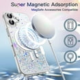 thumbnail image 4 of JETech Glitter Case for iPhone 17 6.3-Inch Compatible with MagSafe, Clear Cute Bling Sparkle for Women and Girls, Shiny Shockproof Magnetic Sparkly Phone Cover (Clear), 4 of 6