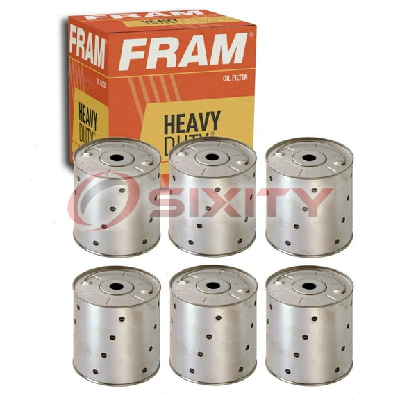 6 pc FRAM C3P Heavy Duty Engine Oil Filters for 17801-AD010 33-2326 51464 88975799 A3104C P552419 Oil Change Lubricant Filters