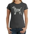thumbnail image 1 of Women's Word Art T-Shirt - Dog Paw Prints, 1 of 2
