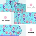 thumbnail image 5 of Kids Hooded Beach Towels Wrap for 4-12 Years,Cute Mermaid Theme Girls Swim Cover Up for Bathroom，27"x33" Quick Dry Purple & Sky Blue Bath Towel Poncho,Perfect for Travel Vacation,Pool Party,Swimming, 5 of 7