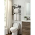 thumbnail image 4 of SunnyPoint Classic Square Bathroom Shelf, 2 Tier Shelf with Towel Bar Wall Mounted Shower Storage (Classic - Wall Mount - ORB), 4 of 5
