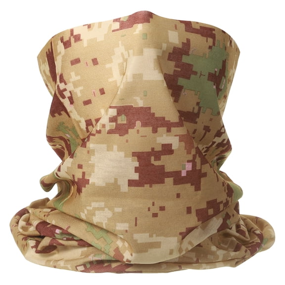 Uxcell Summer Cooling Neck Gaiter Sun Protection Face Mask, Camo Yellow