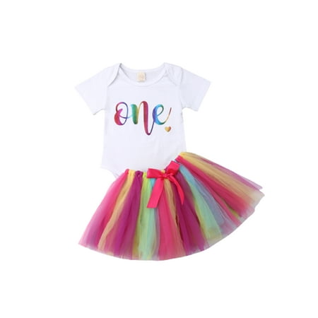 

Binwwede Cotton Spring Summer Letter Print Romper + Tutu Skirt Outfits MHXX