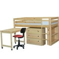 thumbnail image 1 of Junior Twin Low Loft Bed with Desk, Chest, and Bookcase, 1 of 5