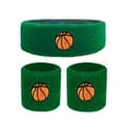 thumbnail image 2 of tasrioml 1 Set Kids Sports Headband Wristband Ball Embroidery Stretch Breathable Sweat Absorbing Boys Girls Knitted Basketball Volleyball Wrist Protector Sweatband, 2 of 8