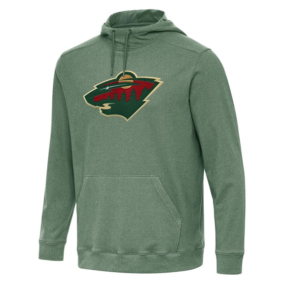 Men's Antigua Hunter Green Minnesota Wild Cloud Pullover Hoodie