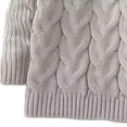 thumbnail image 6 of Fesfesfes Kids Unisex Cable Knit Sweater Mock Neck Long Sleeve Pullover Top, Solid Color Winter Warm Outfit for Boys Girls Ages 1-10 Years, 6 of 6
