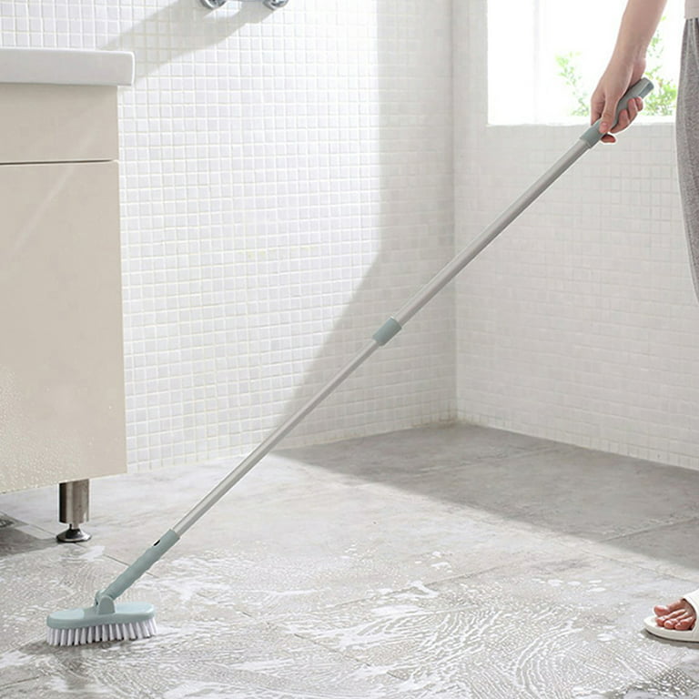 Grout Scrubber Brush for Shower, Tile Cleaning Tool with Long Handle, 49'' Grout  Cleaner Brushes for Bathroom Floors