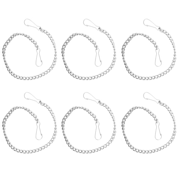 Baluue 6-Pack Stainless Steel Toilet Flapper Chains Compatible with Most Flush Valve Systems for Bathroom Replacement