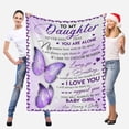 thumbnail image 2 of LHSHID Personalized Name Blanket Love Letter to My Daughter from Mom & Dad I Love You I Will Always Be There to Support You Soft Warm Bed Blanket Gift, 2 of 5