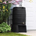 thumbnail image 4 of Good Ideas Rain Wizard 50 Gallon Rain Barrel Stand, Adds Room for Buckets, Black, 4 of 7