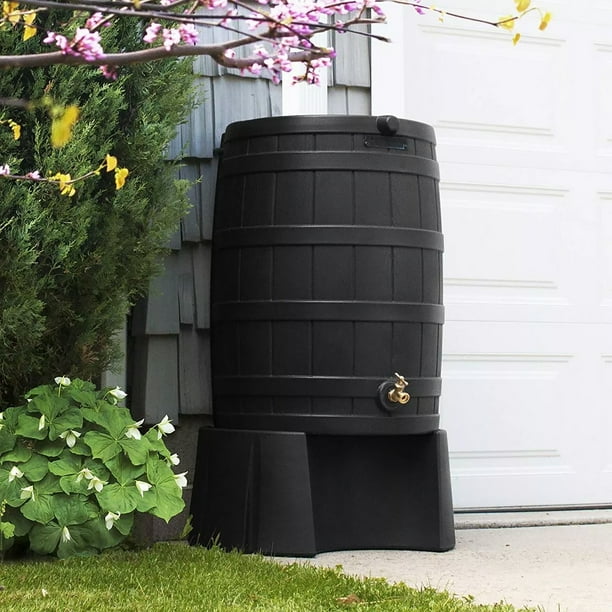 Good Ideas Rain Wizard 50 Gallon Rain Barrel Stand, Adds Room for